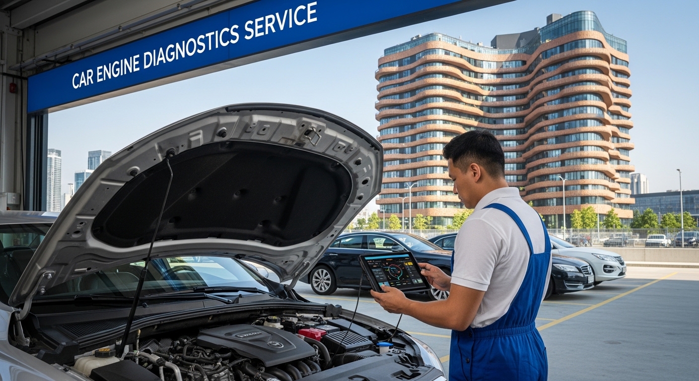 Car Engine Diagnostics Service Near Binghatti Stars